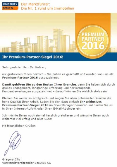 Immoscout Premium Partner 2016